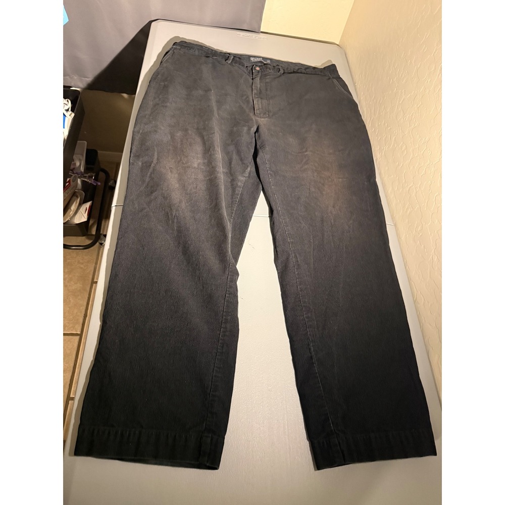 Polo Ralph Lauren Mens Black Corduroy Pants 40x30 Straight Leg Trousers